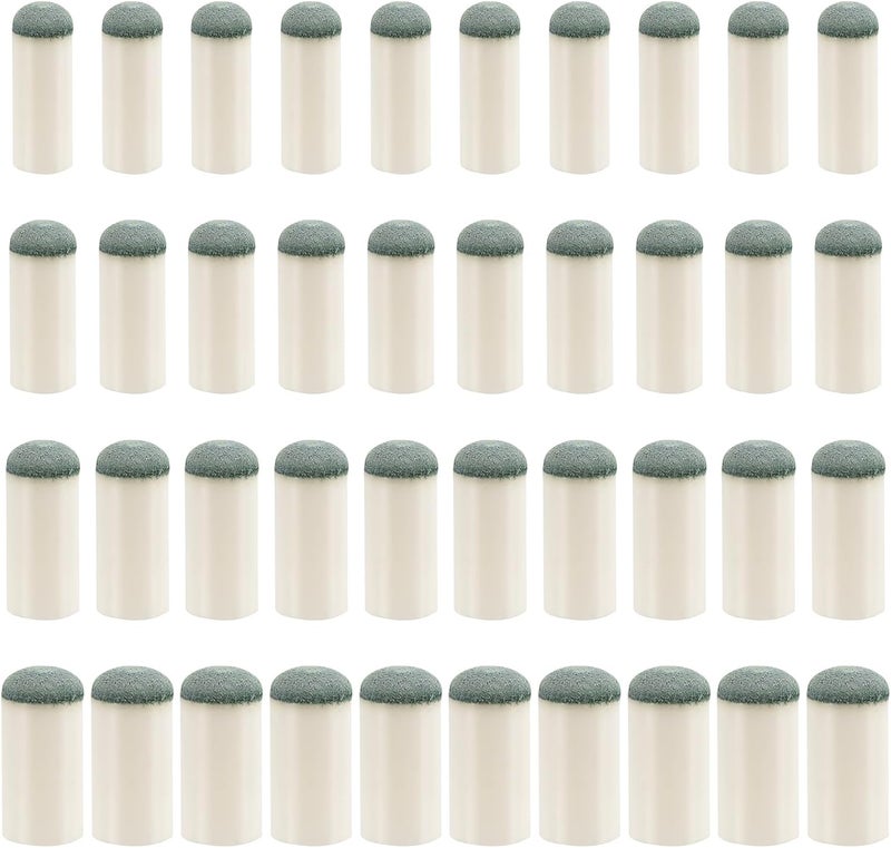 XIHIRCD 40pcs Slip On Pool Cue Tips, 4 Sizes Pool Stick Tips No Glue or Tool Required Billiard Cue Tips Replacement 9mm, 10mm, 12mm, 13mm Billiard Stick Tips for Snooker and Pool Cues - Image 1